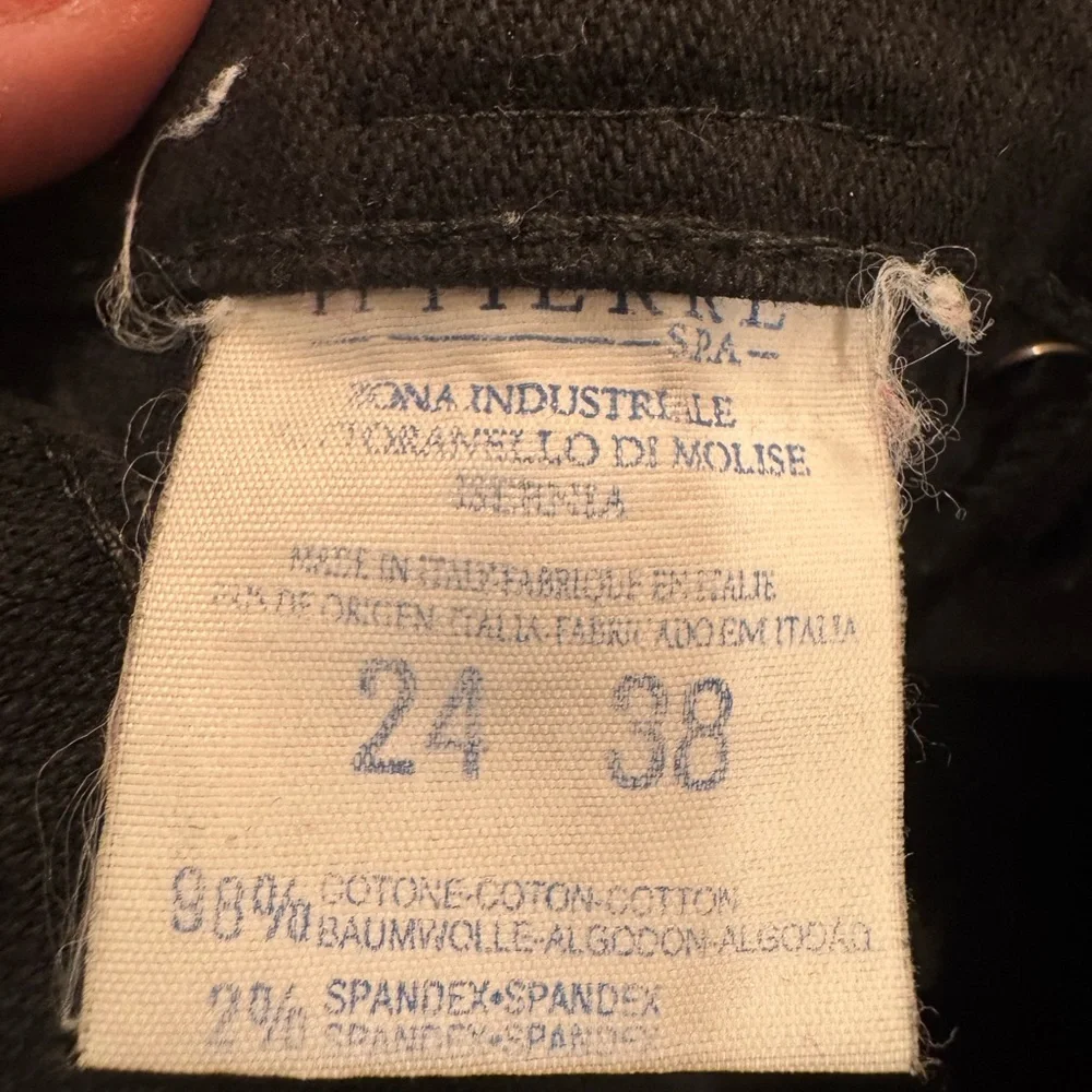Vintage Versace Jeans Couture Black Jeans Size 24, Size 0 - Picture 9 of 10